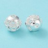 Rack Plating Brass Micro Pave Clear Cubic Zirconia Beads KK-B078-10A-S-1