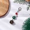 Christmas Iron Bell Pendant Decoration HJEW-JM02347-2