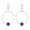 Bling Rhinestone Beaded Big Ring Dangle Earrings for Women EJEW-JE04752-5