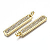 Brass Micro Pave Clear Cubic Zirconia Pendants X-KK-Q769-015-NF-3