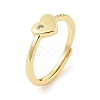 Brass Micro Pave Cubic Zirconia Adjustable Finger Rings for Women RJEW-U032-05G-4