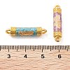 Alloy Enamel Column with Butterfly Links Connector Charms ENAM-M008-10G-3