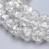 Spray Painted Crackle Glass Beads Strands CCG-Q001-8mm-01-3