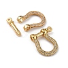 Brass Micro Pave Clear Cubic Zirconia D-Ring Anchor Shackle Clasps X-ZIRC-S066-052-NF-2