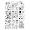 Globleland 9 Sheets 9 Style PVC Plastic Stamps DIY-GL0002-86-1