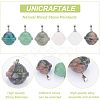 Unicraftale 6Pcs 6 Styles Natural Mixed Stone Pendants FIND-UN0001-38-5