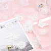 CHGCRAFT 12Pcs 12 Style Flower/Butterfly Polyester Embroidery Sew on Clothing Patches PATC-CA0001-10-5