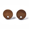 Walnut Wood Stud Earring Findings X-MAK-N033-008A-3