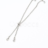 Adjustable 304 Stainless Steel Cable Chain Slider Bracelet/Bolo Bracelets Making AJEW-JB00780-01-3