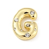 Brass Micro Pave Clear Cubic Zirconia Pendants KK-E093-04G-G-1