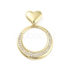 Rack Plating Brass Micro Pave Clear Cubic Zirconia Pendants KK-H474-19G-03-1