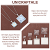 Unicraftale DIY Blank Square Pendant Making Kit DIY-UN0005-47-5