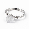 Natural Quartz Crystal Chips Finger Ring RJEW-L082-03P-02-3