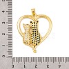 Brass Micro Pave Cubic Zirconia Pendants KK-E108-12G-3