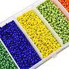 6000Pcs 5 Colors Glass Seed Beads SEED-YW0001-15B-5