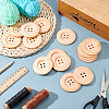 Olycraft 30Pcs Wood Buttons BUTT-OC0001-50A-5