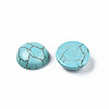 Craft Findings Dyed Synthetic Turquoise Gemstone Flat Back Dome Cabochons TURQ-S266-14mm-01-3