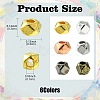 100Pcs 5 Colors Polyhedron Alloy Finding Beads FIND-YW0004-45-2