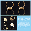 Unicraftale DIY Blank Dome Open Cuff Ring Making Kit STAS-UN0053-06-5