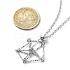 Stainless Steel Macrame Pouch Empty Stone Holder for Pendant Necklaces Making NJEW-TA00121-02-3
