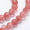 Cherry Quartz Glass Beads Strands G-I199-28-8mm-3