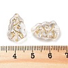 Metal Enlaced Transparent Acrylic Beads MACR-M045-09-3