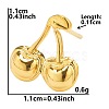 Cherry Stainless Steel Stud Earrings for Women VJ0949-4-1