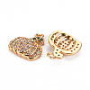 Autumn Theme Brass Micro Pave Cubic Zirconia Charms KK-S360-138A-NF-2