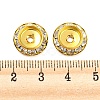Brass Crystal Rhinestone Beads RB-F035-06C-4