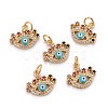 Brass Micro Pave Cubic Zirconia Charms ZIRC-L070-47G-1