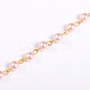 Handmade Round Glass Pearl Beads Chains for Necklaces Bracelets Making AJEW-JB00036-04-1