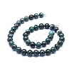 Natural Chrysocolla Azurite Beads Strands G-D0010-08-10mm-2