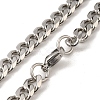 Non-Tarnish 201 Stainless Steel Curb Chain Necklaces for Men NJEW-M218-04E-P-2