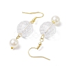 Acrylic Faceted Round Dangle Earrings EJEW-JE05833-4