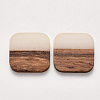 Resin & Walnut Wood Cabochons RESI-S384-010A-A01-2