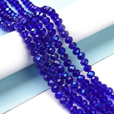 Electroplate Glass Beads Strands X1-EGLA-A034-T6mm-L16-1