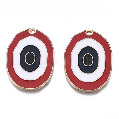 Alloy Enamel Pendants ENAM-N054-59C-RS-1