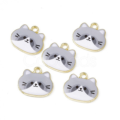 Painted Alloy Pendants PALLOY-P288-02G-03-1