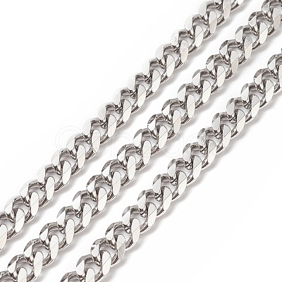 Non-Tarnish 304 Stainless Steel Cuban Link Chains CHS-XCP0001-10-1