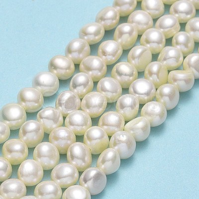 Natural Cultured Freshwater Pearl Beads Strands PEAR-A005-07A-01-1