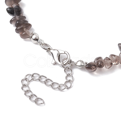 Natural Ice Obsidian Chip Beaded Necklace NJEW-JN04615-01-1