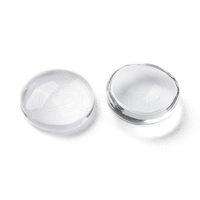 Transparent Glass Cabochons GGLA-R026-10mm-1