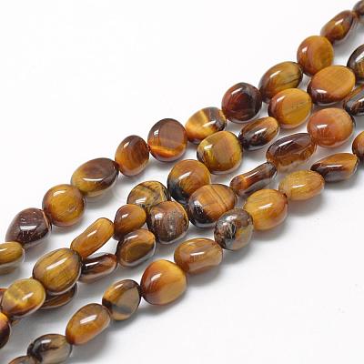 Natural Tiger Eye Beads Strands G-R445-8x10-05-1