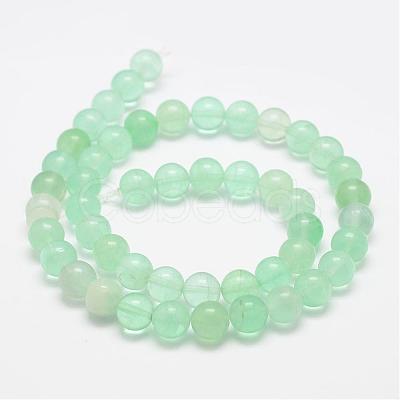 Natural Green Fluorite Bead Strands G-K153-B03-12mm-1