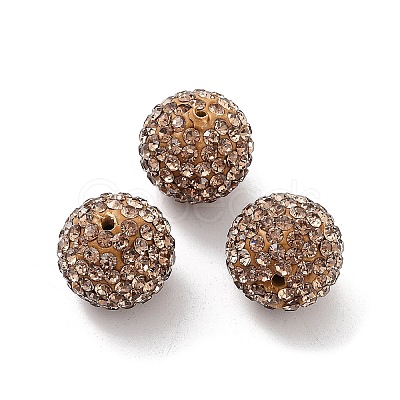 Grade A Rhinestone Pave Disco Ball Beads RB-Q105-14-1