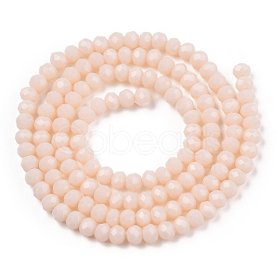 Opaque Solid Color Glass Beads Strands EGLA-A034-P4mm-D17-1