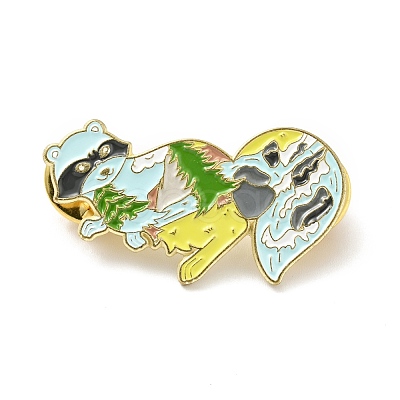 Fox with River Enamel Pin JEWB-G014-B03-1