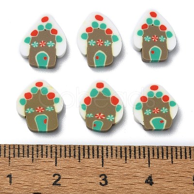 Christmas Theme Handmade Polymer Clay Cabochons CLAY-M005-20-1