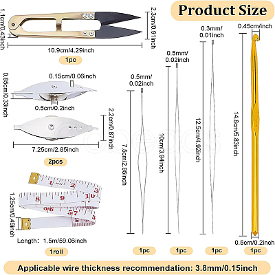 BENECREAT DIY Knitting Crochet Tools Kit DIY-BC0005-54-1