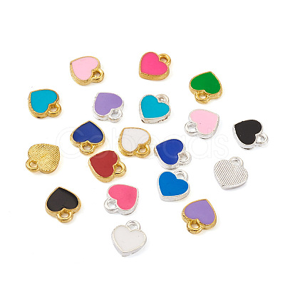 Cheriswelry 170Pcs 17 Colors Zinc Alloy Enamel Charms ENAM-CW0001-08-1